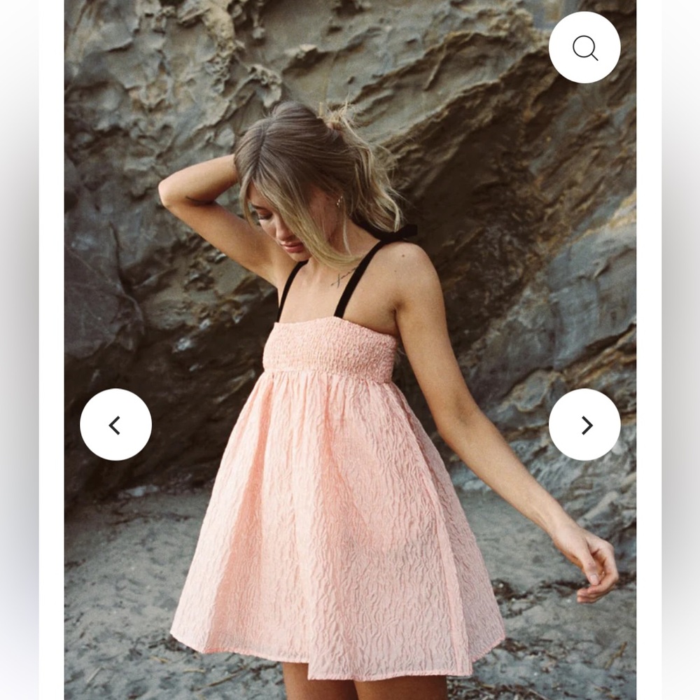 American Threads Peach Babydoll Dress